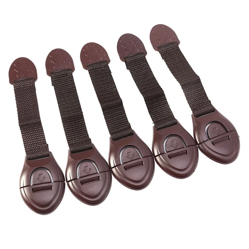 Furniture Hardware Suppliers - 5 adet/grup Kahverengi Dolap Emniyet Kilidi