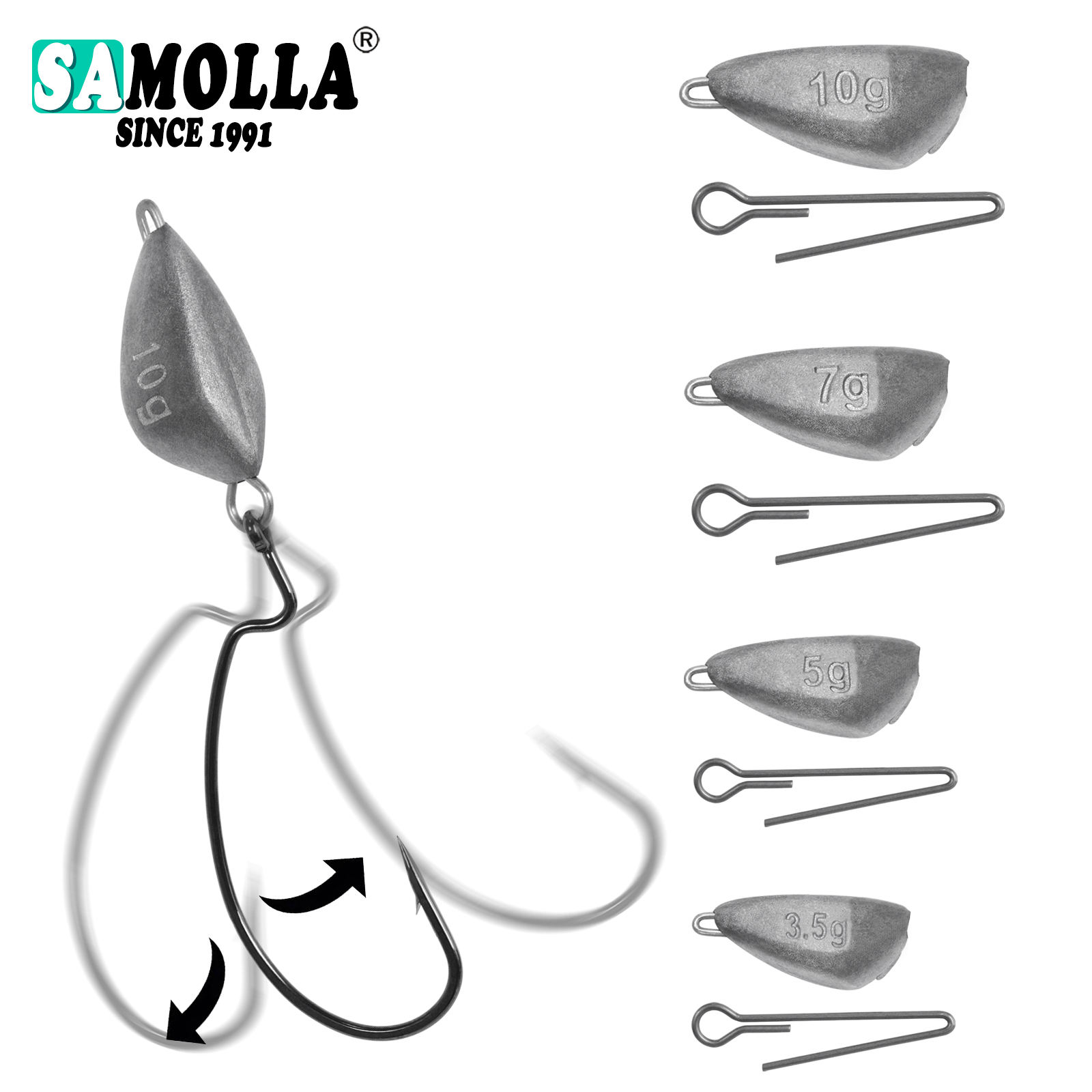Furniture Hardware Jig - SAMOLLA 5 adet Jig Kafa Balıkçılık