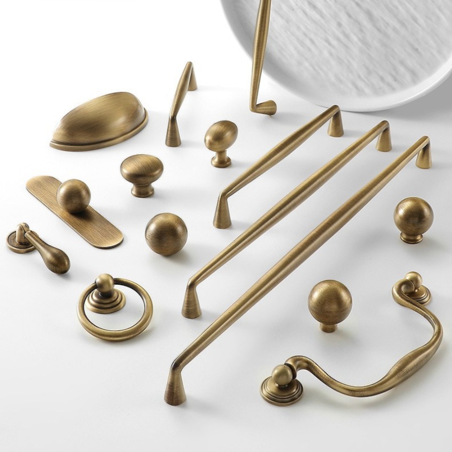 Furniture And Kitchen Hardware Fitting - Fransız Vintage Pirinç Mobilya Kolları Vintage