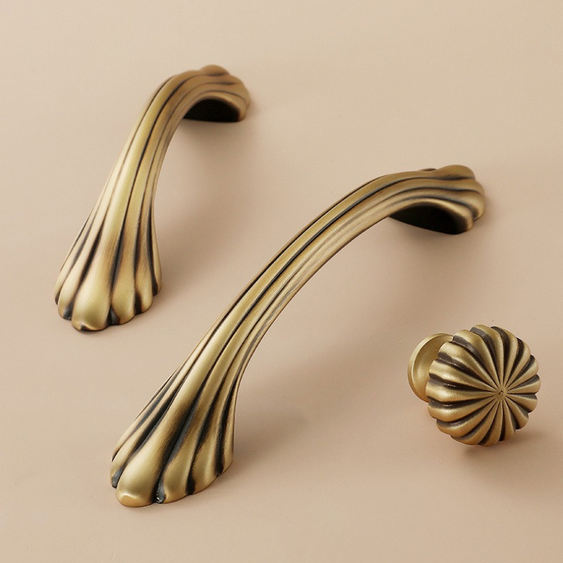 Furniture And Kitchen Hardware Fitting - İskandinav Vintage Pirinç Mobilya Kolları Bronz