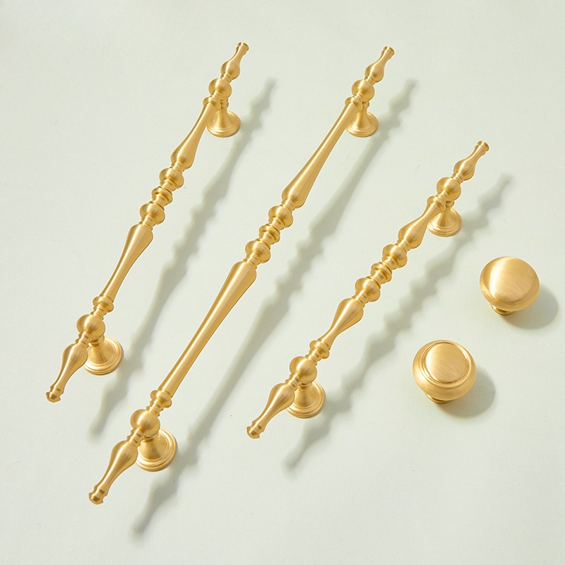 Furniture And Kitchen Hardware Fitting - Fransız Pirinç Mobilya Kulpları Parlak Altın