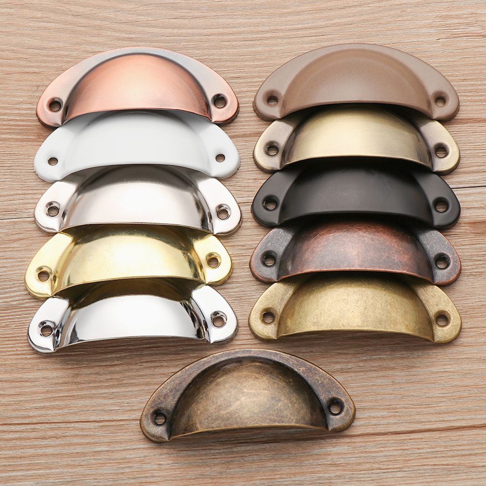 Furniture And Kitchen Hardware Fitting - 2 adet antik pirinç kabuk çekme