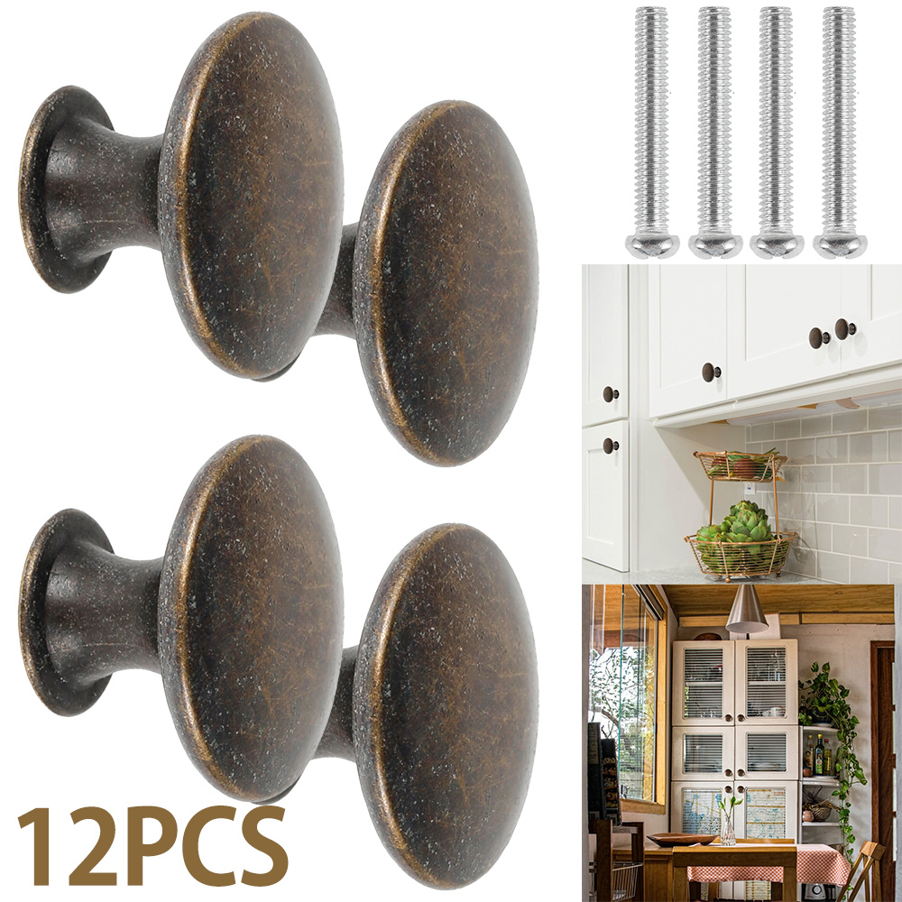 Furniture And Kitchen Hardware Fitting - 12 adet Retro çekme kolları bronz