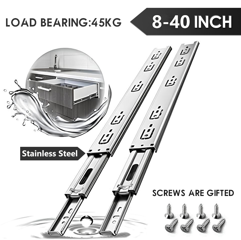 Drawer Slide Pair - AOLISHENG 1 Çift Paslanmaz Çelik Çekmece