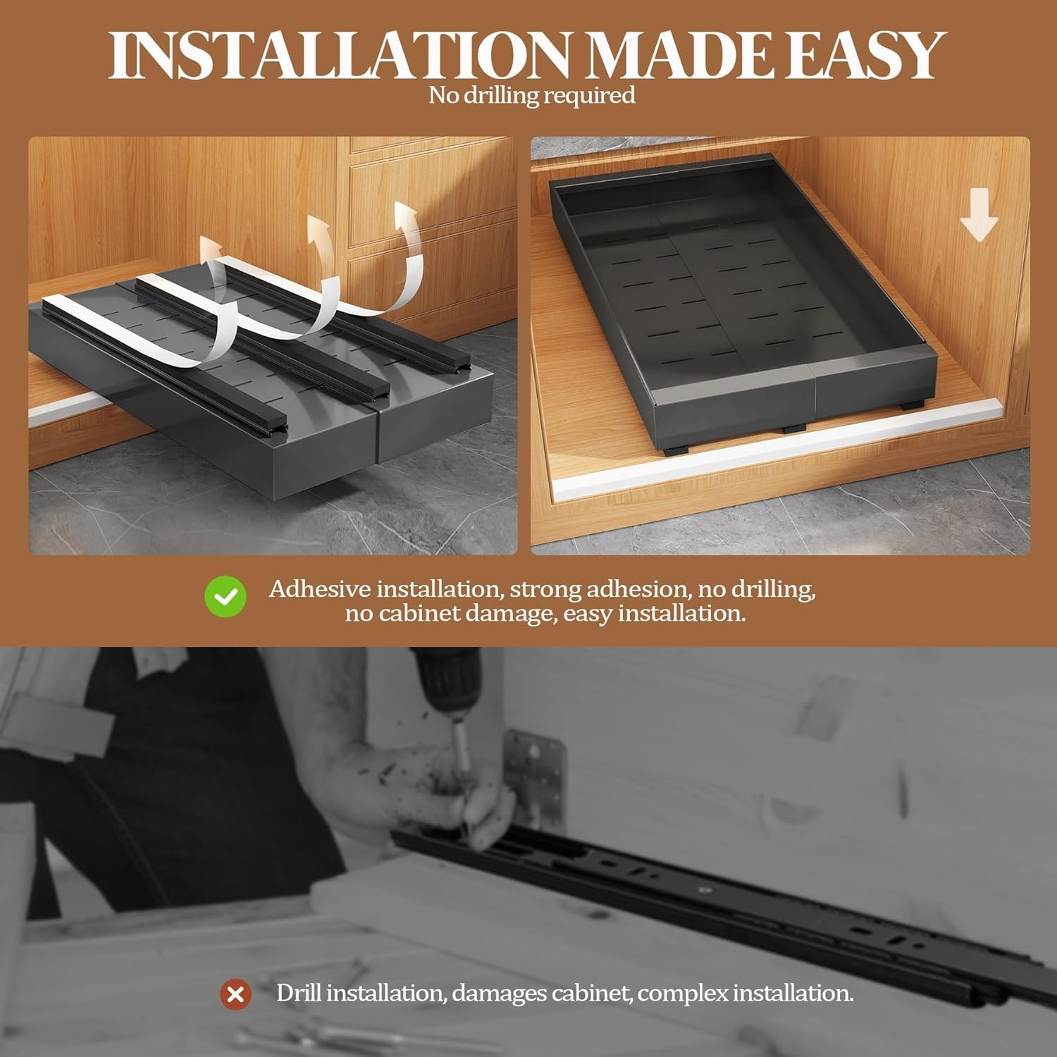 Çerçeveli Dolaplar için Genişl - Drawer Slide Pair incelemesi ve fiyatı