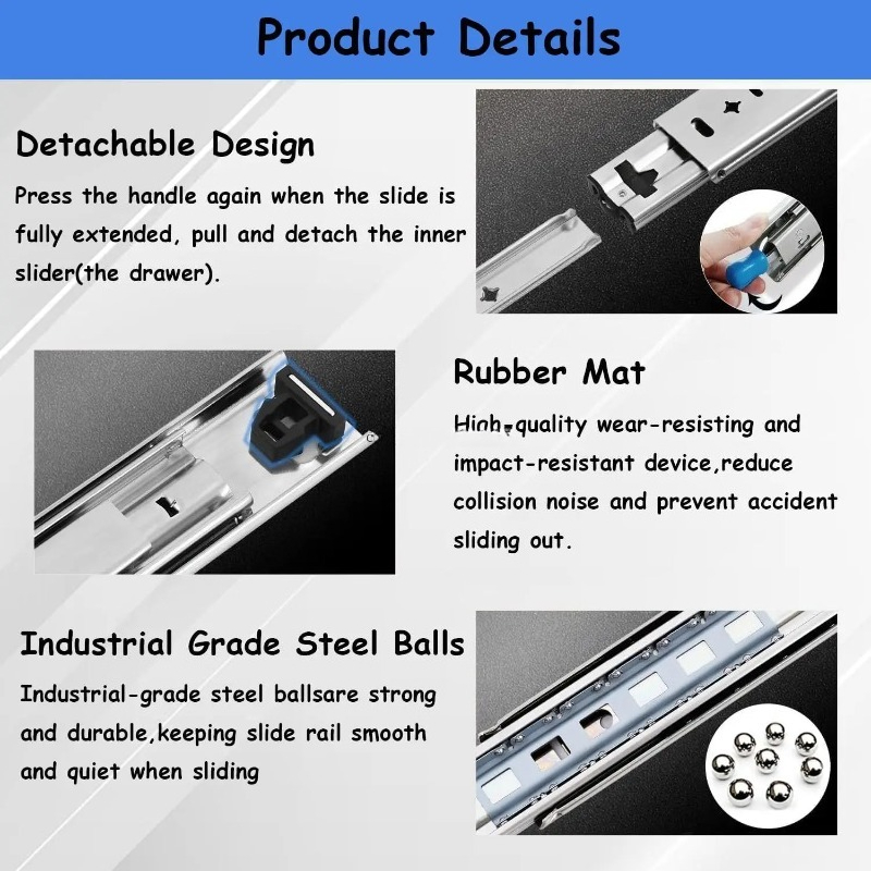 1 Çift Ağır Hizmet Tipi Kilitl - Drawer Slide Pair incelemesi ve fiyatı